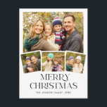 Retro Christmas Red Truck Rustic 4 PHOTO Greeting Postcard<br><div class="desc">Retro Christmas Red Truck Rustic 4 PHOTO Greeting Postcard.</div>