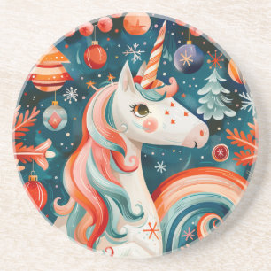 Retro Christmas Sandstone Coaster