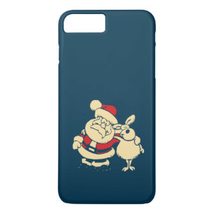 Retro Christmas Santa and his Reindeer Buddy Case-Mate iPhone Case
