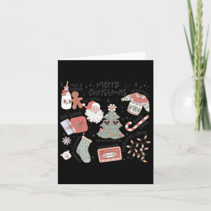 Retro Christmas Santa Claus Cookie Ugly Christmas  Card
