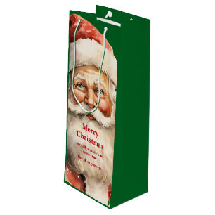  Retro Christmas Santa Claus Wine Gift Bag