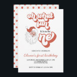 Retro Christmas Santa First Birthday Invitation<br><div class="desc">Oh what fun,  it is to be One! Retro Christmas Santa first birthday party invitation with retro style santa and red polka dot back.</div>