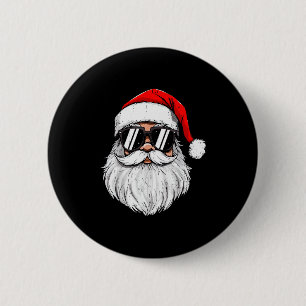 Retro Christmas Shirts Men Boys Santa Face With Su 6 Cm Round Badge