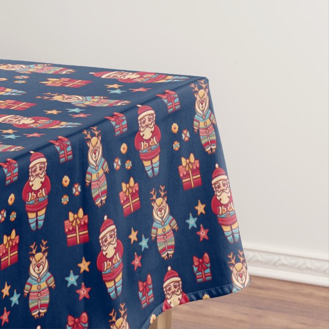 Retro Christmas Tablecloth (In Situ)