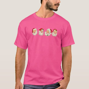 Retro Christmas Tee, Merry Christmas, Vintage Sant T-Shirt