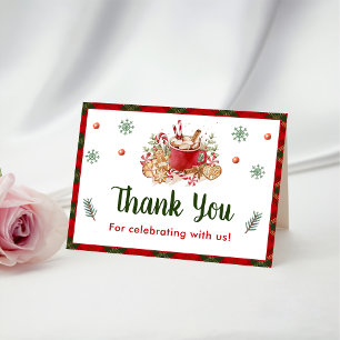 Retro Christmas Thank You Card For Birthday