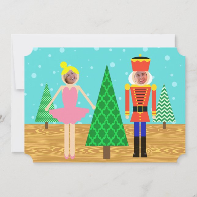 Retro Christmas Toy Parade Photo Card (Front)