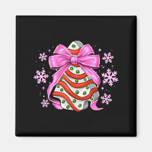 Retro Christmas Tree Cake Debbie Coquette Women Ki Magnet