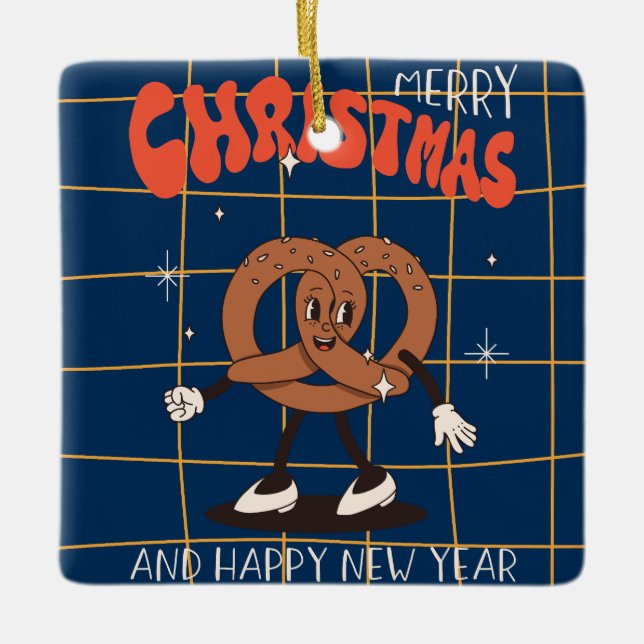 Retro Christmas Tree Cookie Ornament (Front)