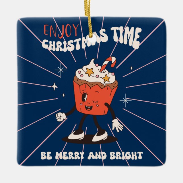 Retro Christmas Tree Cookie Ornament (Front)