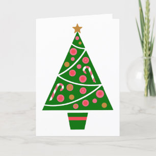 Retro Christmas Tree Holiday Card