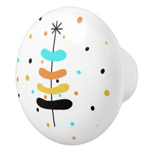 Retro Christmas Tree Knob/Pull Ceramic Knob