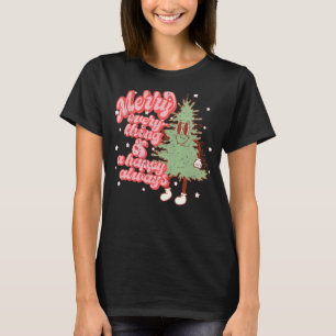 Retro Christmas Tree Merry Everything And A Happy T-Shirt