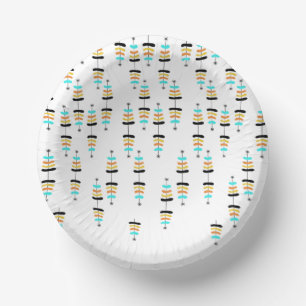 Retro Christmas Tree Paper Bowls Plate