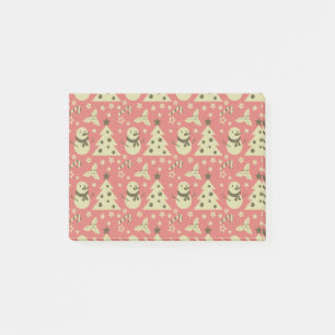 Retro Christmas trees holly berry star candy cane Post-it Notes