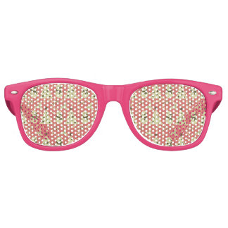 Retro Christmas trees holly berry star candy cane  Retro Sunglasses