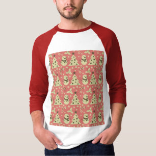 Retro Christmas trees holly berry star candy cane  T-Shirt