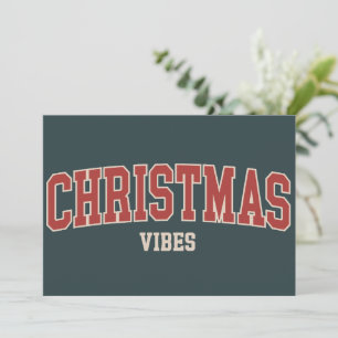 Retro Christmas Vibes Holiday Card