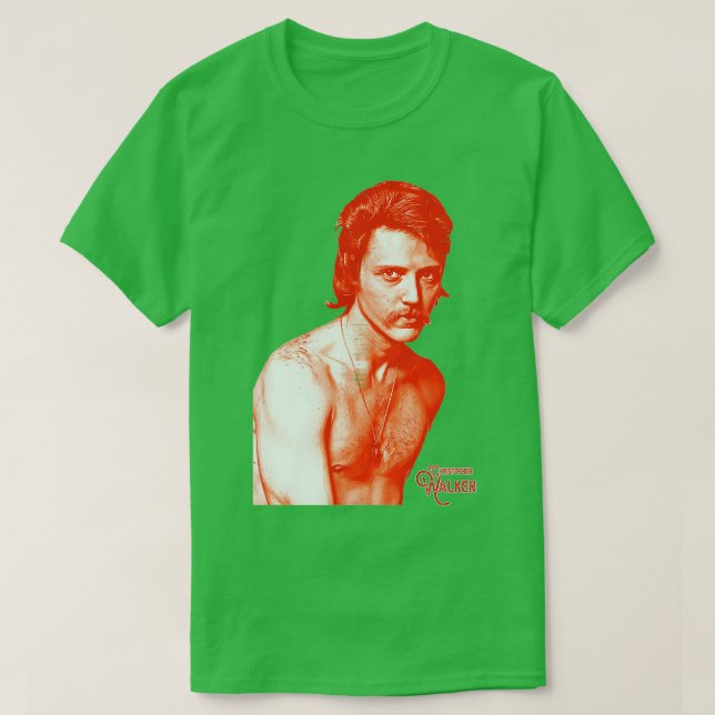 Retro Christopher Walken Stache Tribute T-Shirt (Design Front)