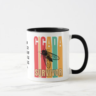 Retro CICADA SURVIVOR with Custom Text Mug