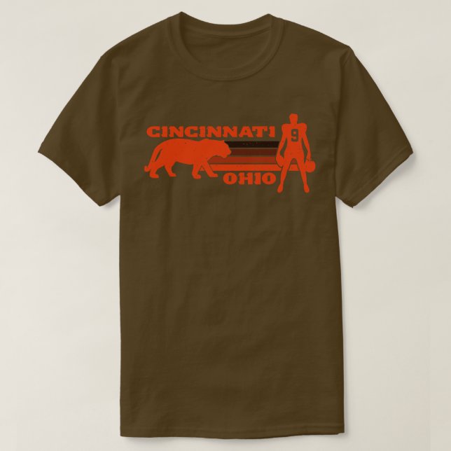 Retro Cincinnati Ohio  Distressed T-Shirt (Design Front)