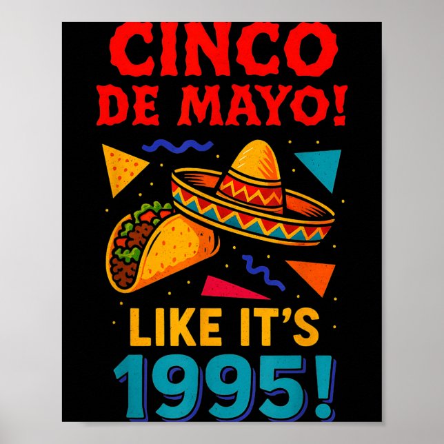 Retro cinco de mayo mexican party  poster (Front)