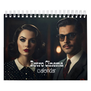 Retro cinema couple calendar