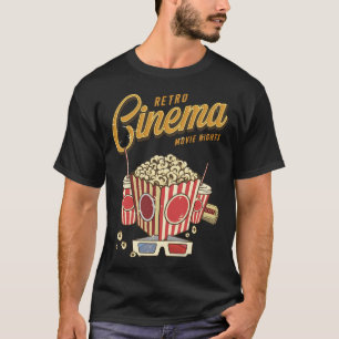 Retro Cinema Movie Nights Vintage Poster T-Shirt