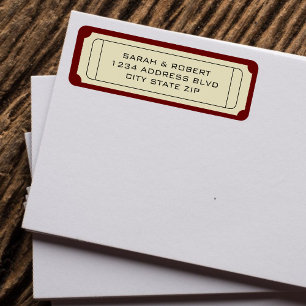 Retro Cinema Theatre Ticket Stub Wedding Address