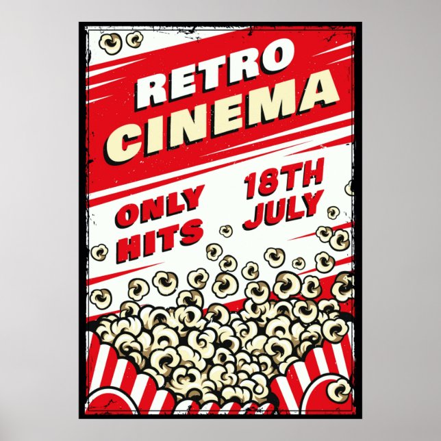 Retro Cinema | Vintage Classic Retro Poster (Front)