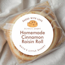 Retro Cinnamon Roll Logo Bakery Product Name