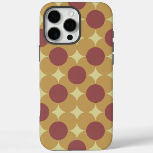 Retro Circle Flower Pattern iPhone 16 Pro Max Case