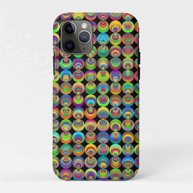 Retro-circles-abstract-geometric Case-Mate iPhone Case (Back)