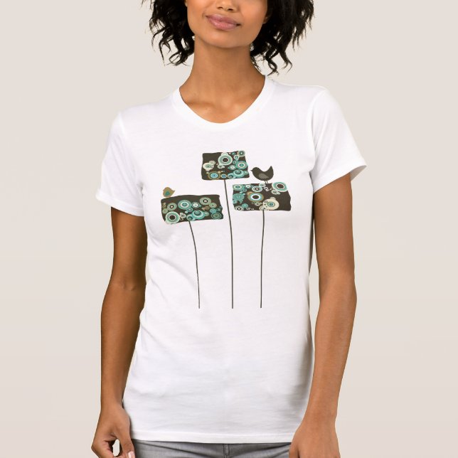 Retro Circles Abstract Trees Shirt (Front)