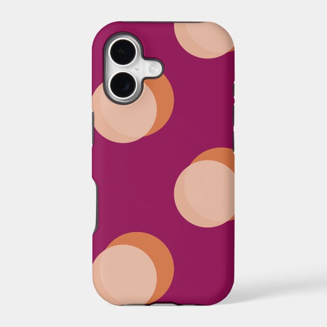 Retro Circles and Shadows Bold Pattern Purple (Back)