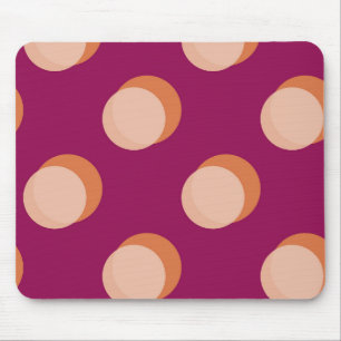 Retro Circles and Shadows Bold Pattern Purple Mouse Pad