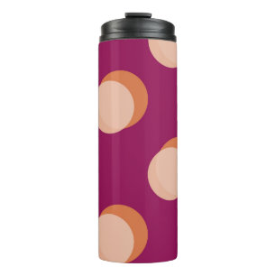 Retro Circles and Shadows Bold Pattern Purple Thermal Tumbler