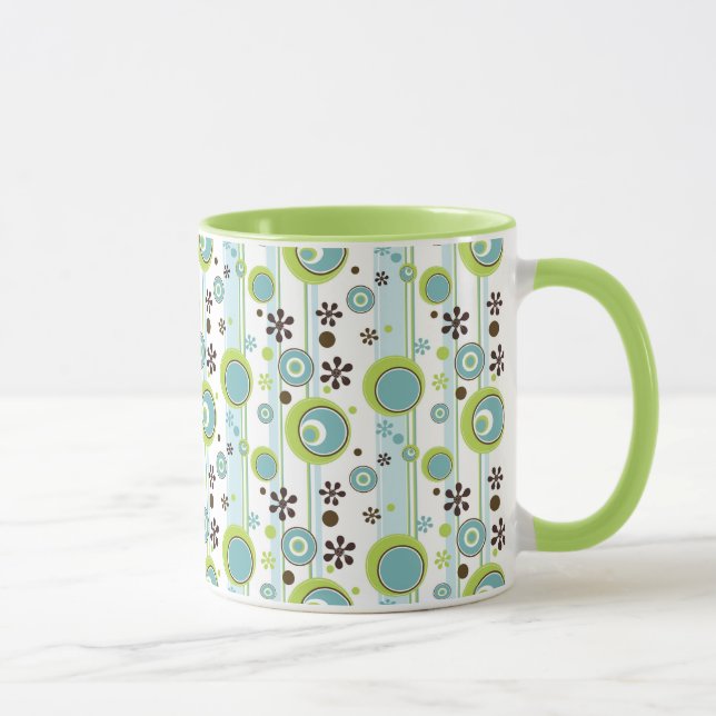 Retro Circles and Stripes Mug (Right)