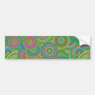 retro circles bumper sticker