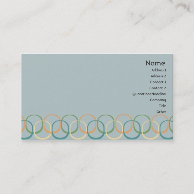 Retro Circles - Business Card (Front)