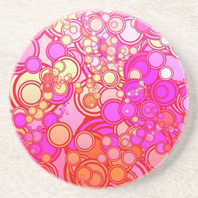 Retro Circles Coaster (Front)