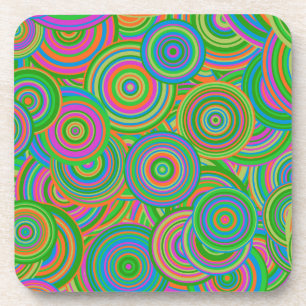 retro circles coaster