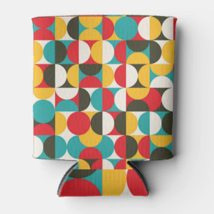 Retro Circles: Colorful Hipster Pattern. Can Cooler