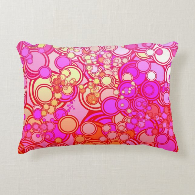 Retro Circles Decorative Cushion (Front)