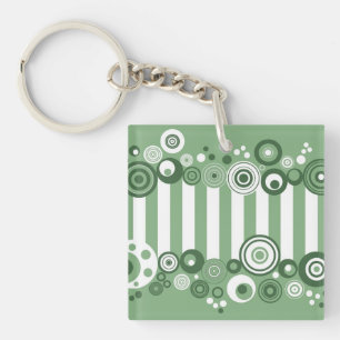 Retro circles key ring