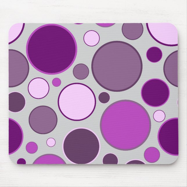 retro circles mouse pad (Front)