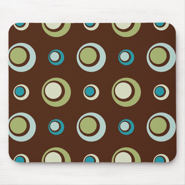 Retro Circles Mouse Pad (Front)