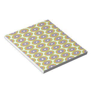 Retro circles pattern notepad