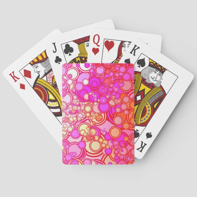Retro Circles Playing Cards (Back)