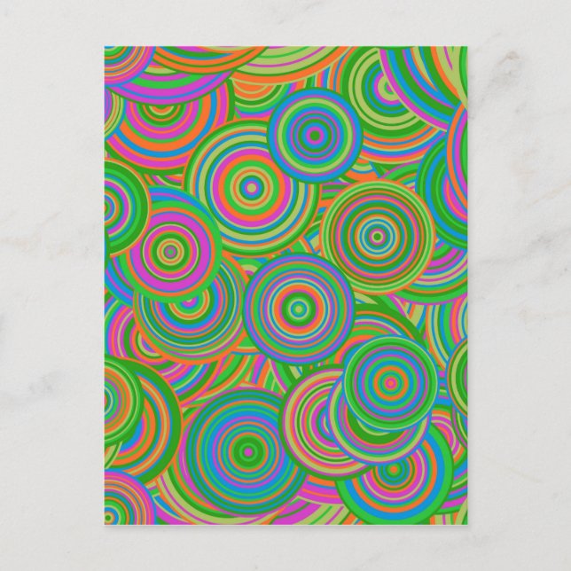 retro circles postcard (Front)